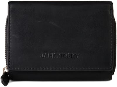 Jack Kinsky Aruba Portemonnee RFID-bescherming Leer 10 cm - Dames - Horizontaal - schwarz
