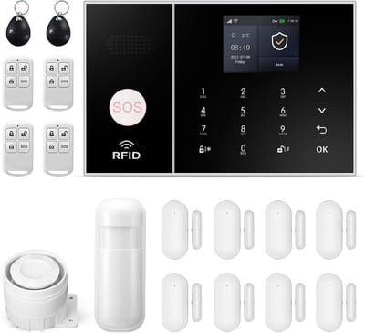 Draadloos Alarmsysteem - Woning Beveiliging - Thuis Kantoor - GSM Wifi Connectiviteit - 16 x 1.8 x 9.8 cm - Wit