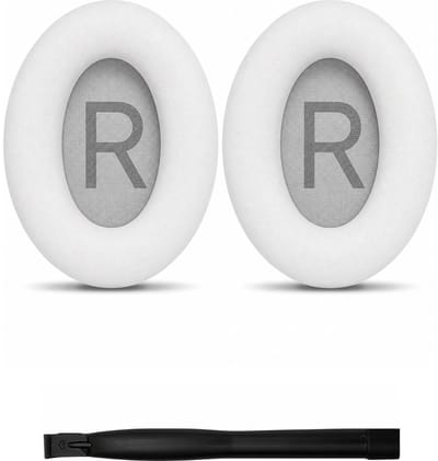 Set Oorkussens voor Bose Koptelefoon - QuietComfort 35 II Oorkussen - AE2i / AE2w / SoundTrue Around-Ear / SoundLink Around-Ear - Kunstleer met Traagschuim - Wit