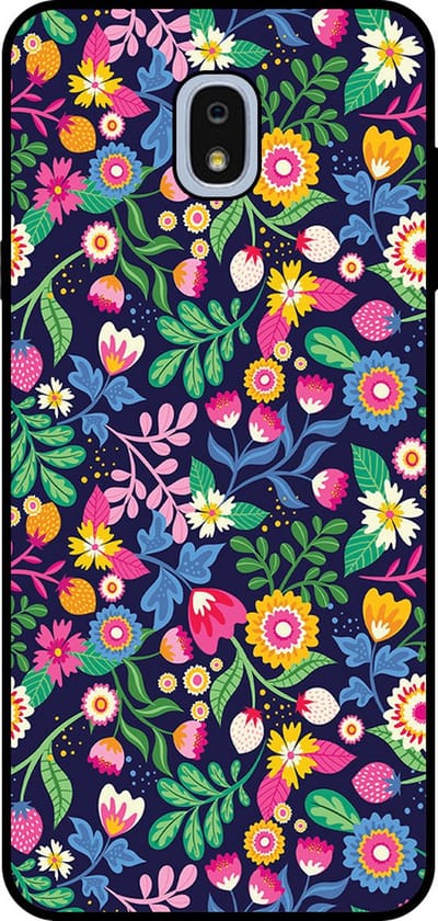 Smartphonica Telefoonhoesje Geschikt voor Samsung Galaxy J7 2018 met bloemen opdruk - TPU backcover case flower design geschikt voor Samsung Galaxy J7 2018
