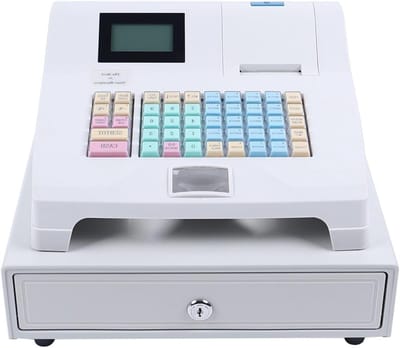 Kassa met printer - Elektronische kassa - Verkoopadministratie bijhouden - Led-display toetsenbord - Afneembaar vak - Zwart