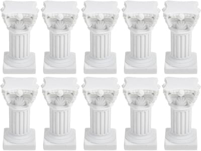 Romeinse Zuilen - Griekse Pilaren - Decoratie Standaard - Mini Architectuur Stijl - 6.5x6.5x6.5 cm - Wit