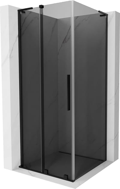 Mexen Velar L schuifdouchecabine 90 x 90 , grafiet, zwart - 871-090-090-43-70
