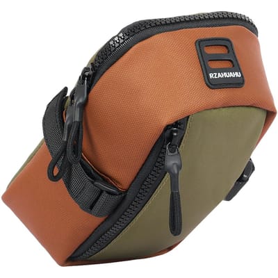 Sacoche de selle de vélo de grande capacité, sac de siège arrière extensible et étanche, sac sous le siège de vélo vert