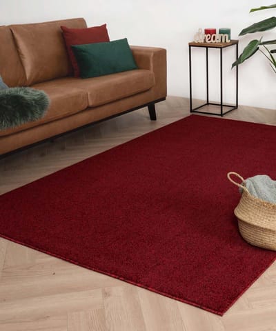 Laagpolig vloerkleed - Fine rood 80x150