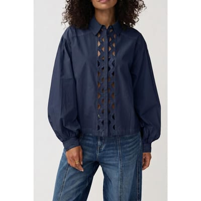 Alchemist Blouse Eva Navy Maat: 34 | Longsleeves Outlet | Dames | Blauw