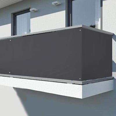 Afdekzeil Balkon - Windscherm Privacydoek - Privacy Creëren - Weerbestendig PVC - 600 x 90 cm - Donkergrijs