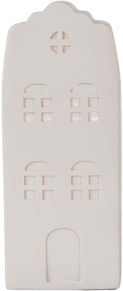 Clayre & Eef Nachtlampje Huis LED 9x9x21 cm Wit Kunststof