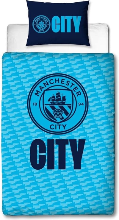 Manchester City dekbedovertrek - 1-persoons - geschikt voor 140 x 200 cm. - Man. City dekbed - eenpersoons