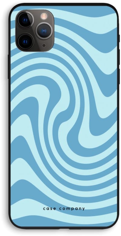 Case Company® - Hoesje geschikt voor iPhone 11 Pro Max hoesje - Swirl Blauw - Biologisch Afbreekbaar Telefoonhoesje - Bescherming alle Kanten en Schermrand