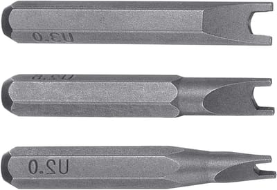 3-delige U-Type Schroevendraaier Bit Set, U2.0 U2.6 U3.0, Magnetische S2 Stalen Bits voor Precisie en Beveiliging