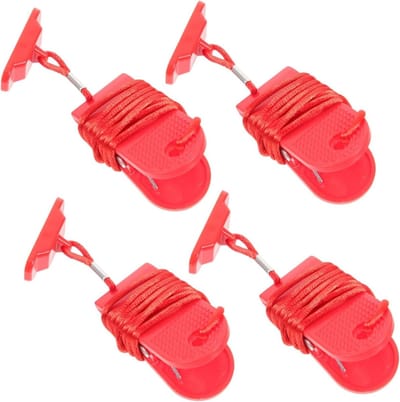 Loopband Sleutels - Noodstop Magneet - Thuis Fitness - Magnetische Beveiliging - 4 Stuks - Rood
