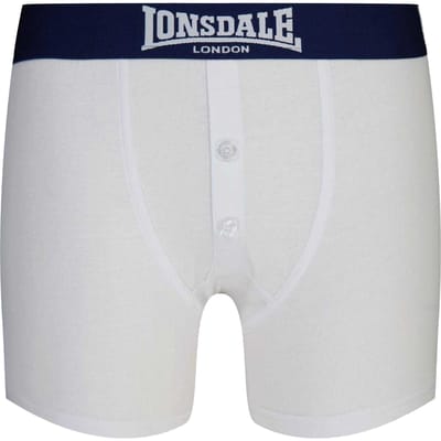 Lonsdale Boxershorts voor jongens (Set van 2) (Wit/Zwaar)