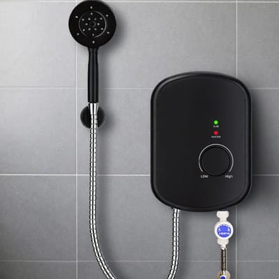 Elektrische doorstroomboiler voor de douche (tankloos) – 3500 W – inclusief slang en houder – voor de badkamer