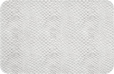 Badmat 60x40 cm - Antislip - Slang - Patroon - Wit - Badmatten voor badkamer - Badkamermat - Douchemat - Badkamer mat
