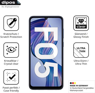 dipos – 4x Beschermfolie geschikt voor Samsung Galaxy F05 | Krasbestendige & heldere Screenprotector Ultra-Thin