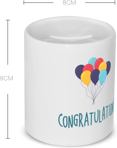 Akyol - congratulations Spaarpot - Felicitatie - iemand die iets heeft behaald of jarig is - verjaardagscadeau - cadeau - kado - geschenk - verjaardag - gefeliciteerd - 350 ML inhoud