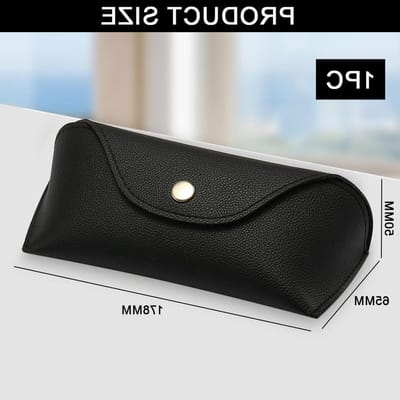Elegante PU leren brillenkoker voor leesbrillen en zonnebrillen, inclusief microvezeldoek, unisex, zwart, ideaal voor onderweg