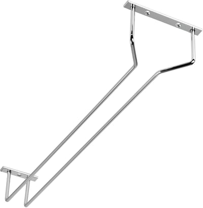 SOTECH Glazenhouder voor 1 rij glazen 120 x 500 x 70 mm Chroom gepolijst Kastinzet voor wijnglazen Champagne kelken Bierglazen Wijnglazenrek