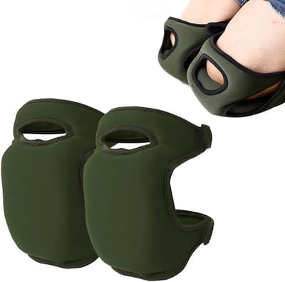 EVA-Schuim Kniebeschermers - 1 Paar - Verstelbare Kniebeschermers - Kniebeschermers Klussen Tuin - Demping - Knee Pads Bouw - Kniestukken - Zachte Kniebeschermers - Geschikt Voor Tuinonderhoud En Vloerreiniging - Groen