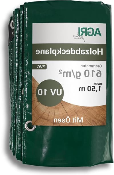 Vrachtwagenzeil - Afdekzeil Hout - Brandhout Afdekken - 10 Jaar UV-Bestendig - 1.5 x 10 m - Donkergroen