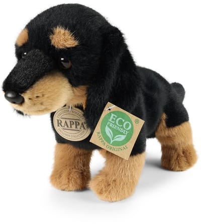 Rappa ECO knuffel teckel 23 cm - realistische knuffel van recyclede PET flessen uit de nieuwe Soft Plush serie