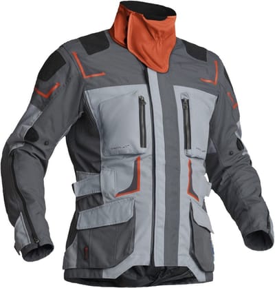Lindstrands Myrvik Textile Jas Licht Grijs Zwart Oranje - Jas