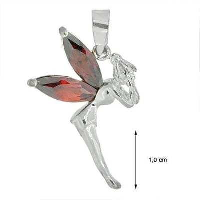 Blinx Jewels Zilveren Hanger Fee Vleugels Stenen Zirkonia