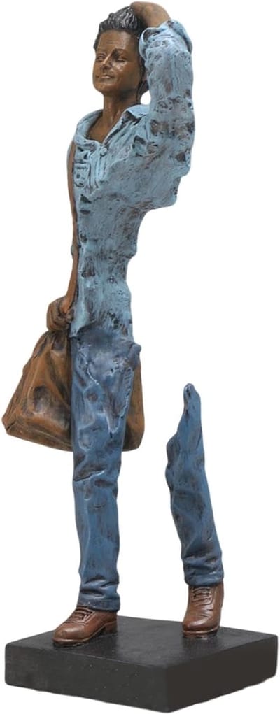 Mensenbeeld - Abstract Kunstbeeld Voor Mannen | Moderne Decoratie Staande Man Abstract Sculptuur, Tafeldecoratie Abstract Sculptuur, Verzamelfiguren Hars Decoratie Standbeeld, Sc