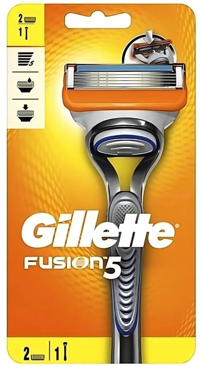 Gillette - Fusion 5 - Scheerset- Gladde scheerbeurt - Houder & 2 Navulscheermesjes