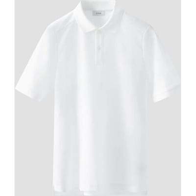 Eton Polo Luxury Uni Cotton Filo di Scozia Piqué Jersey Wit / male