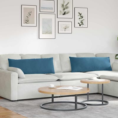 vidaXL - Zitkussens - 2 - pcs - Blauw - 120 - x - 40 - cm - Corduroy - stof