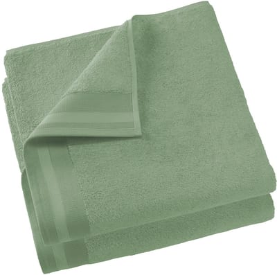 De Witte Lietaer Badlaken Contessa, Sea Green - 70 x 140 cm - 2 stuks - Katoen