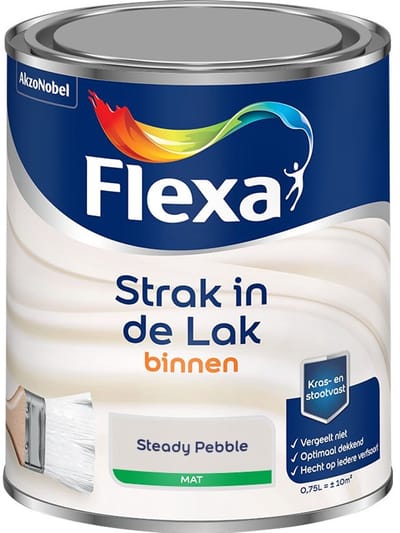 Flexa - Strak In De Lak Binnenlak Mat - Steady Pebble - Mengverf - 750 Ml