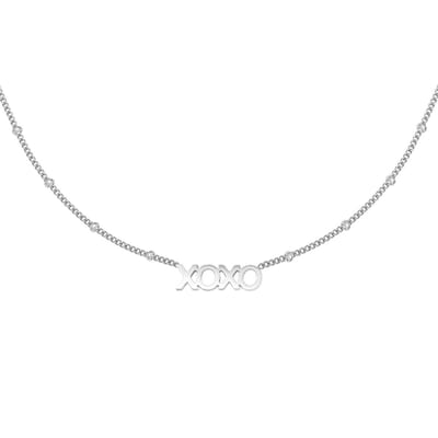 Yehwang - Ketting XOXO - Necklace - Zilverkleurig - Stainless Steel