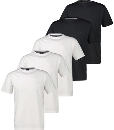 LERROS Heren t-shirt 5 pack Basic