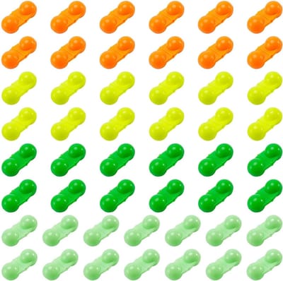 Dubbele Rammelaars Vissen - Visserij Kralen Klokken - Meerval Vangen - Glow-in-the-dark Materiaal - 50 stuks - Kleurrijk