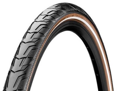 Continental Ride City buitenband 28x1.75 (ERTRO 47-622) Zwart/Bruin (25km/h E-Bike approved) met reflectie