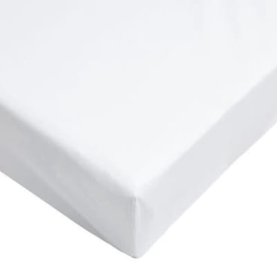 Papillon topdek hoeslaken - percale - 180 x 220 - Wit