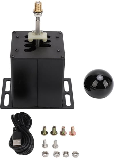 Dailygoods - 6 R PC USB Simulator Shifter - Realistische Gaming Shifter - Zwart - Schakelen als een Pro - Compatibel met G29 G27 G25 G920 T300RS GT