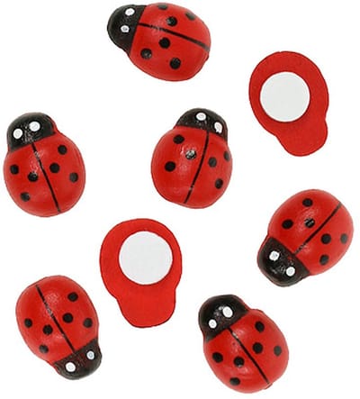 Decoratieve lieveheersbeestjes om te lijmen 1cm rood 360 st, 360 Stück