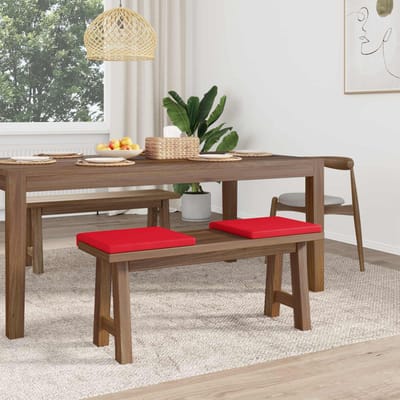 vidaXL - Bankkussen - 2 - st - Kunstleer - Rood - Diepte - 35 - cm