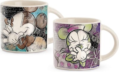 Set 2 espressokopjes - color fun turquoise/violet - Minnie