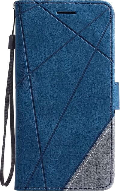 Hoesje geschikt voor iPhone 13 - Bookcase - Pasjeshouder - Portemonnee - Patroon - Kunstleer - Blauw