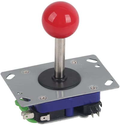 Dailygoods - Joystick voor Gaming - 4-Way Happ Arc Ball - Klassieke Competitie Stijl - Rood - Vervangingsjoystick - Geschikt voor arcade spellen - 10x