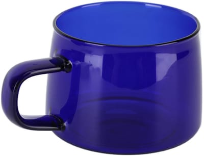 Dailygoods- Koffiekop 250 ml - Borosilicaatglas - Met Oor - Handgemaakt - Warmtebestendig - Transparant Design - Glazen Mok