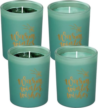 Spaas Geurkaars in Glas 'Warm Winter Wishes' - Forest Breeze - circa 45u - 4 kaarsen