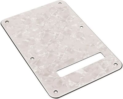 Fender 991323000 Stratocaster® back plate, 4-ply, white moto