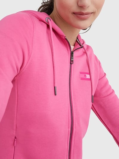Tommy Hilfiger SS'22 Zip-Thru Hoody-Roze-XS