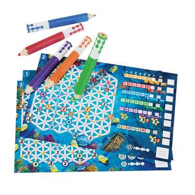 999 Games - Pick a Pen - Riffen - Dobbelspel - Dobbelen met potloden - Scorevellen van 3 verschillende niveaus - Gezelschapsspel - Familiespel - Klein cadeautje - bevat spelregels in NL en EN